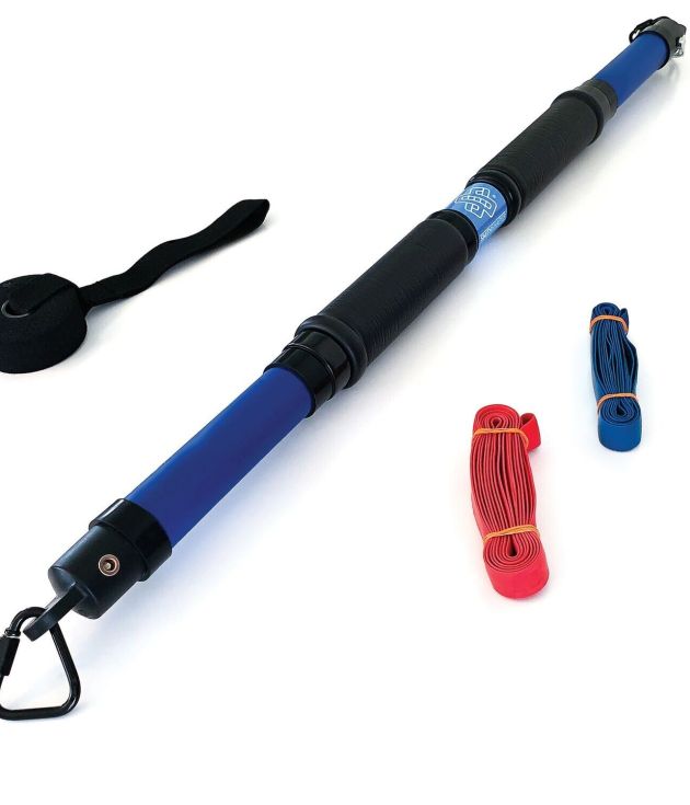 S3-BAR Multi-Grip 33-inch Resistance Band Bar (20 Exercises)