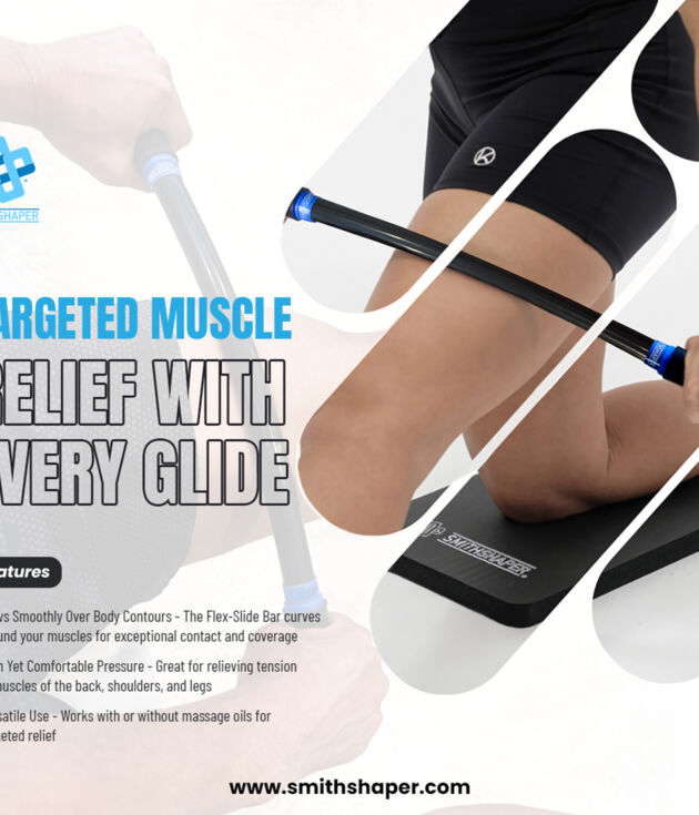 Flex-Slide Bar for Muscle Tension Relief - 21-inch Flexible Massage Slide Bar